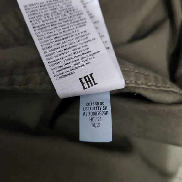 Banana Republic Womens Utility Chore Shacket Jacket Size XS Green Oversized - Picture 10 of 10